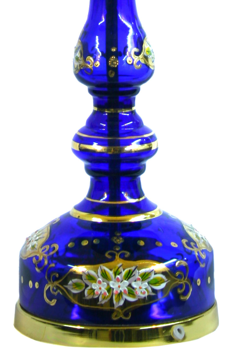 پایه شمعدان طرح چک سه چاک سورمه ای