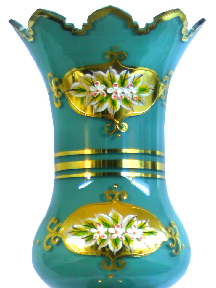 حباب شمعدان طرح چک فیروزه ای