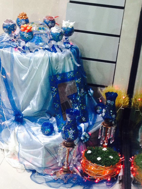 سفره هفت سین آبی