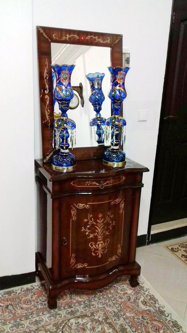 شمعدان شاه عباسی آبی کاربنی
