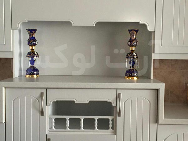 شمعدان شاه عباسی کوچک سورمه ای