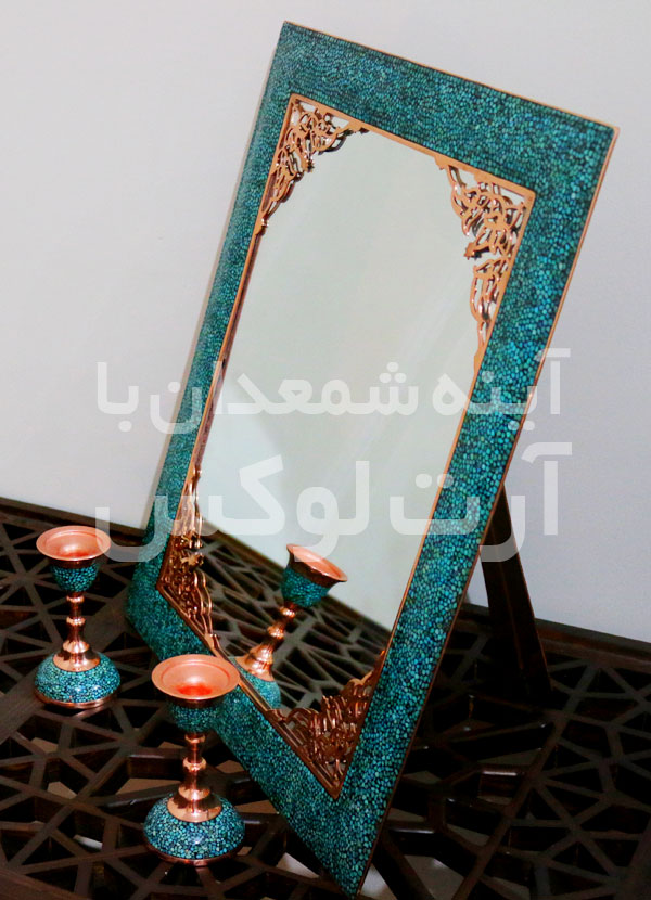 خرید آینه شمعدان مربع