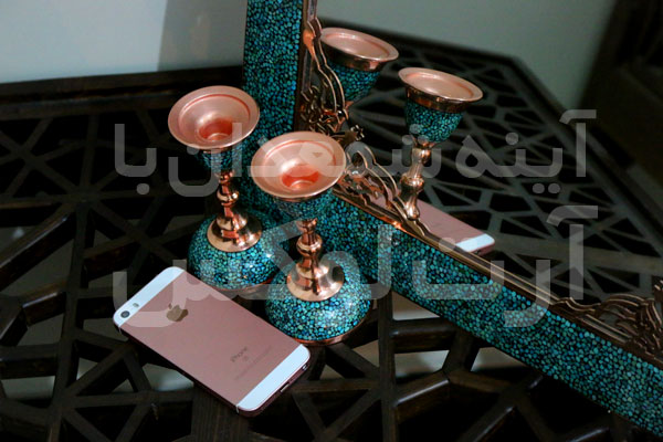 خرید آینه شمعدان نقره اصفهان در تهران