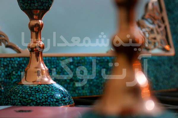 آینه شمعدان فیروزه کوب قیمت